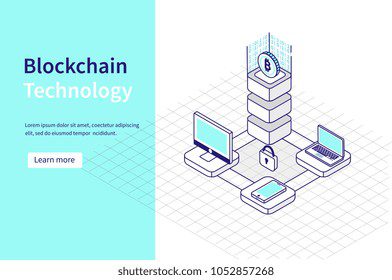 Blockchain Technology Cryptocurrency Concept Can Use Stock ...